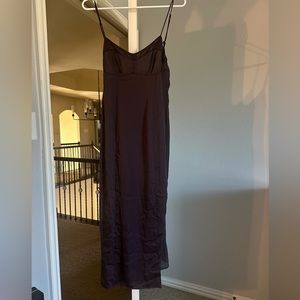 X Intimately Free People City Cool Midi Slip in Chocolate